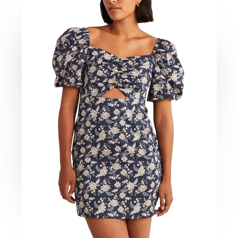 NWT Boden Cotton Floral Cut Out Detail Dress Sz 8